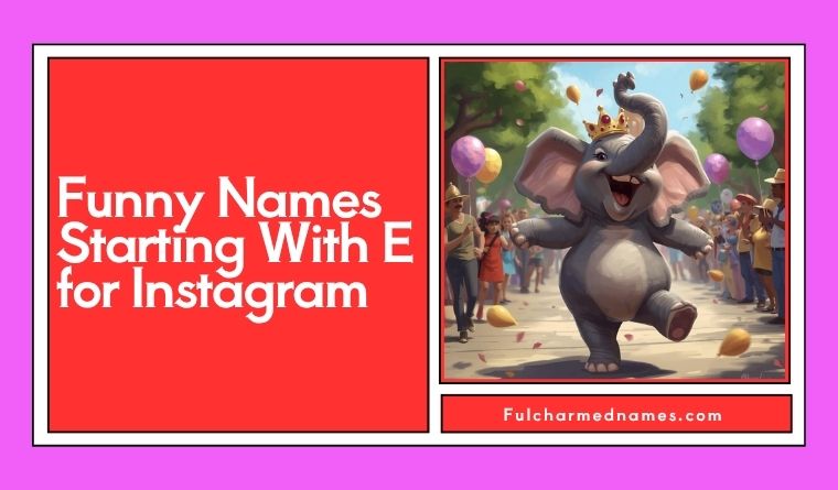 Funny Names Starting With E for Instagram